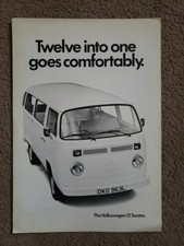 VOLKSWAGEN 12 SEATER Van Minibus Sales Brochure Oct 1972, free UK p&p