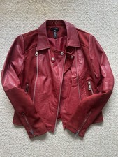 Red leather jacket unworn us - unworn.,