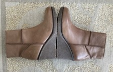 Faith Tan Brown Leather Wedge