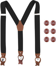Men Braces with Buttons and