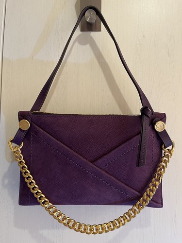 Mulberry zipped pouch clutch - mulberry,