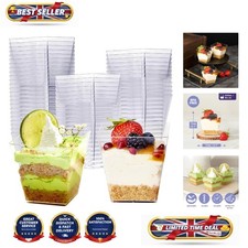 48 Hard Plastic Square Dessert