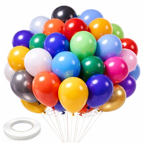 100 pack rainbow balloons - 100/50,