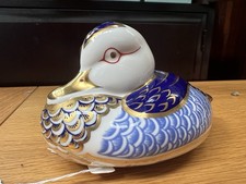 Royal Crown Derby Duck With Gold Stopper