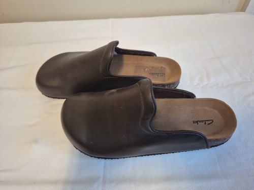 Clarks brown leather size - clarks,