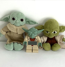 Yoda Soft Plush Toys And Lego Alarm Clock Yoga Bundle Star Wars