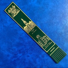 Derby Museum & Art Gallery, Old Silk Mill Museum Green & Gold Leather Bookmark