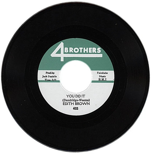 Edith brown you did - edith, "you