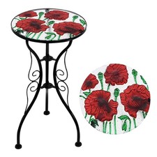 Mosaic Table Poppies Design