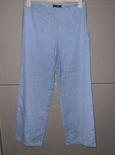 blue linen trousers