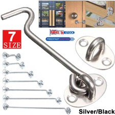 Stainless Steel Cabin Hook And Eye Latch Silent Lock Gate Shed Door Catch Holder