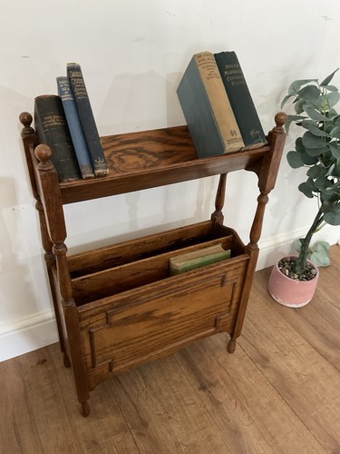 Vintage oak magazine rack and - vintage,