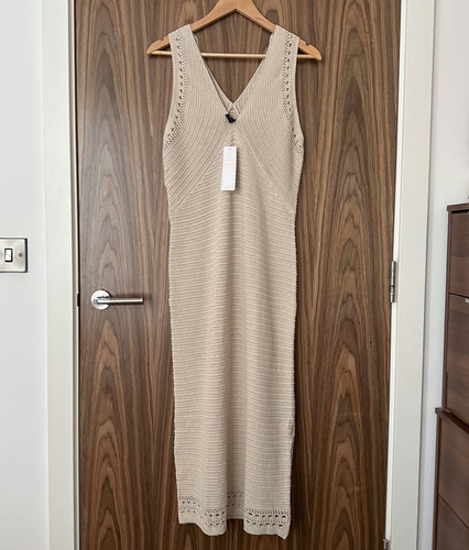 Lindex beige linen mix crochet - beige,