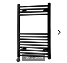 Towelrads Richmond Black Electric Thermostatic Towel Radiator - 691 x 450mm