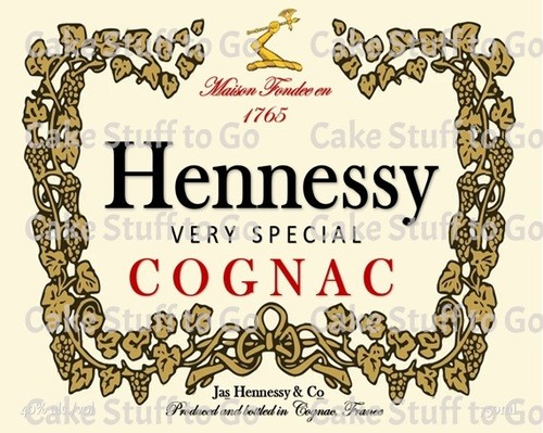 Hennessy edible cake - , topper