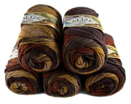 Rainbow wool pack - 5, 100g