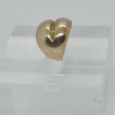 Lovelinks 925 Sterling Silver Large Gold Plated Heart Bead Charm GC Used