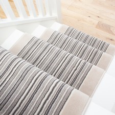 Cream Striped Bordered Stair Carpet Long Hallway Runner Stairway Hall Runner Rug