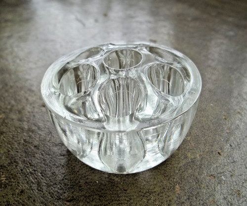 Vintage glass flower frog - flower, 7