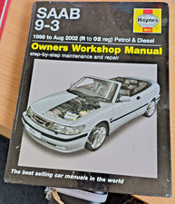 SAAB 9-3 2.0 2.3 PETROL 2.2 DIESEL COUPE HATCHBACK CABRIO '98-02 WORKSHOP MANUAL