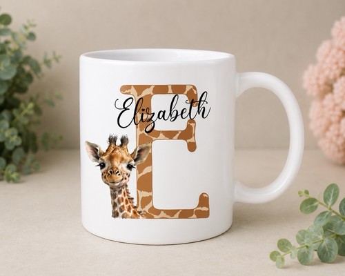 Personalised giraffe initial - giraffe,