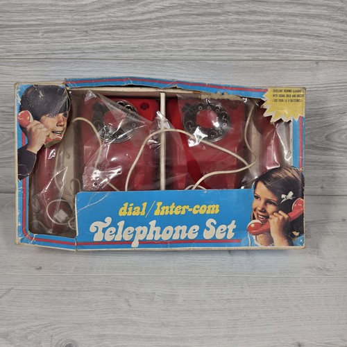 Dial intercom red telephone - red,