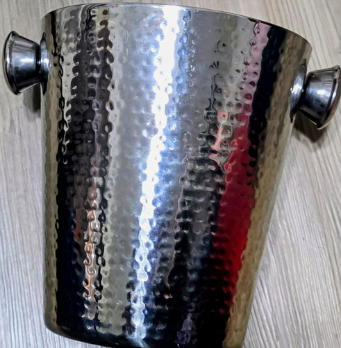 Hammered silver metal - hammered,