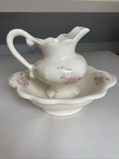 vintage jug and bowl wash set. Decorative 6 Inches High .Floral