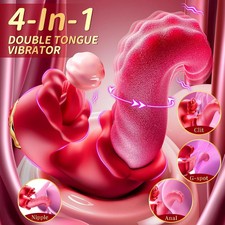 Tongue Vibrator Licking Dildo