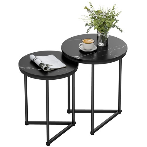 Homcom nesting coffee table - coffee,