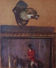 FOX HUNTING PRINT 1935 BY