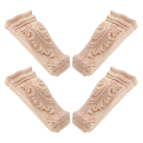 4pcs hand carved wooden - 4pcs,
