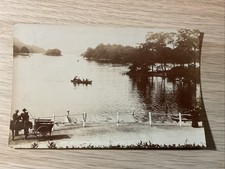 “CONISTON LAKE - PEOPLE IN A BOAT!” 1908 REAL PHOTO POSTCARD. LOOK!