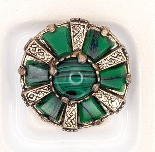 Green miracle celtic brooch - ,