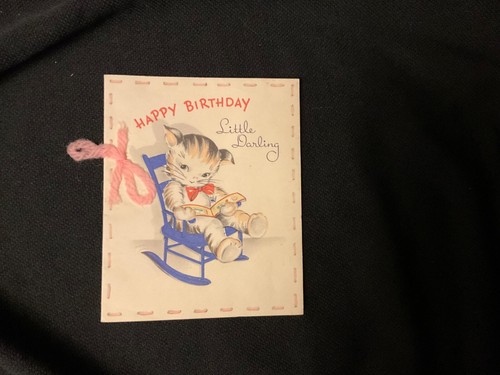 Vintage kitten reading book - vintage,