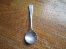 VINTAGE GEORGE VI SOLID SILVER SALT SPOON BIRMINGHAM 1947 HASELER & RESTALL