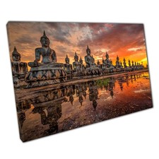 Buddha Sunset Canvas Wall Art