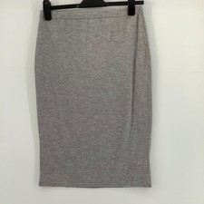 Peacocks Grey Stretch Jersey Pencil Wiggle Skirt UK 10