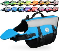 VIVAGLORY Front Float Dog Life Jacket, Dog Buoyancy Aid for Swimming & Boating