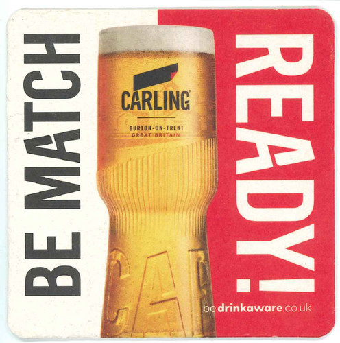Carling beer mat - beer,