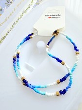 Blue ombre beaded - blue,