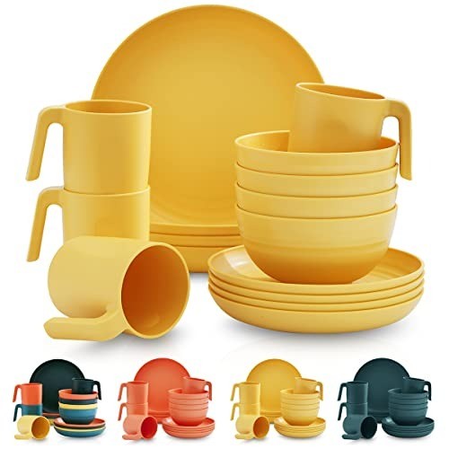 Plastic dinnerware set 16 - plastic,