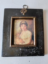Antique Miniature Portrait Of