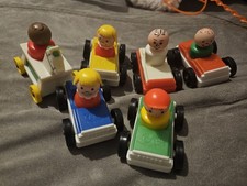 Fisher Price Little People 5 Cars, 1 horse & 6 People Vintage Retro Toys  Bundle