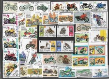 MOTORCYCLES ON STAMPS  100 ALL