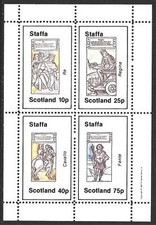 Staffa Scotland, 1981, Italian Playing Cards, MNH M/S Sheet #M1928