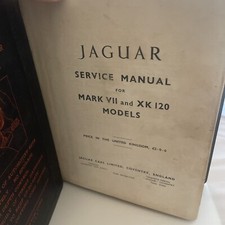 Vintage, JAGUAR, SERVICE and PARTS MANUAL .  1950’s Jaguar Mark VII & XK 120