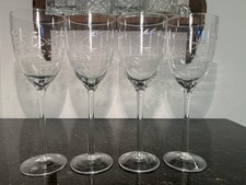 Set of 4 SIA Etched Wine