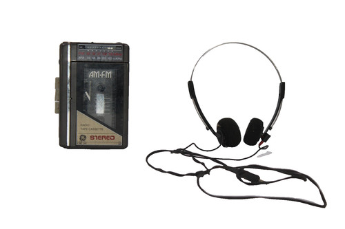 Old radio tape cassette - old,