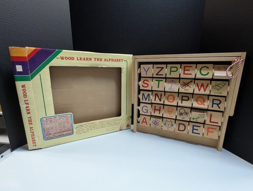 Wood learn the alphabet - learn,